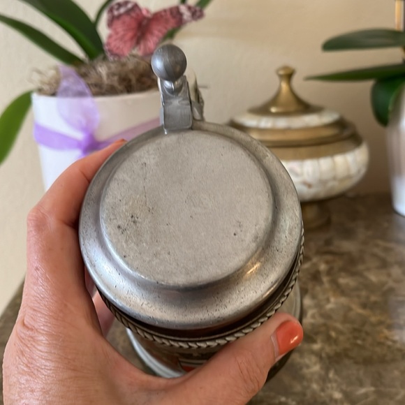 Vintage Original Gerzit Metal lidded beer stein Germany barware collectible - Picture 7 of 7